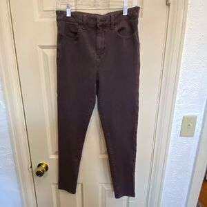 360 next level stretch purple burgundy hi rise jegging